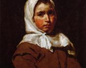 迭戈 罗德里格斯 德 席尔瓦 委拉斯贵支 : Young Peasant Girl